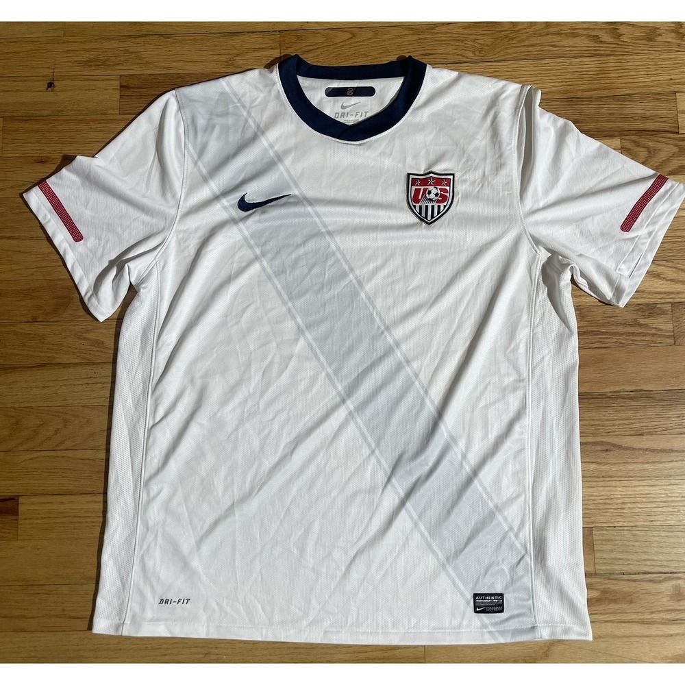 Nike USMNT 2010/2011 Authentic White USA Away Futbol Soccer Jersey Size XL
